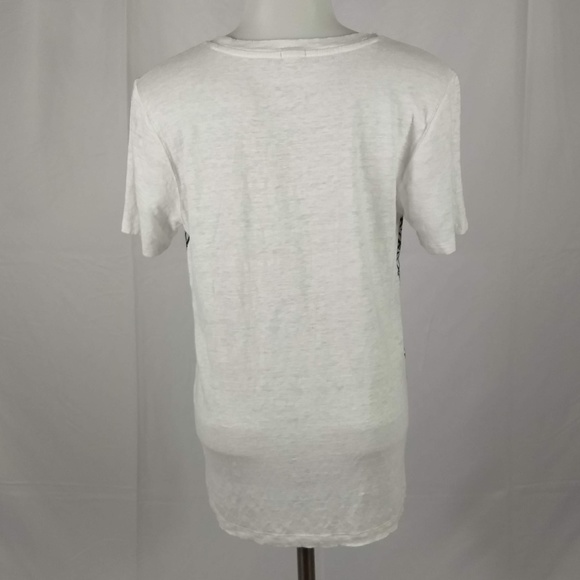 J.Crew Size Small Black/White Graphic T-Shirt Top - Picture 5 of 7